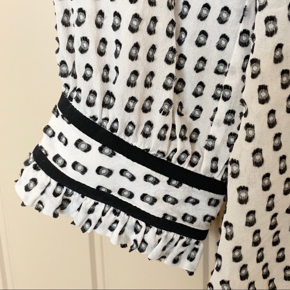 J.Crew White and Black Textured Blouse - Picture 8 of 8